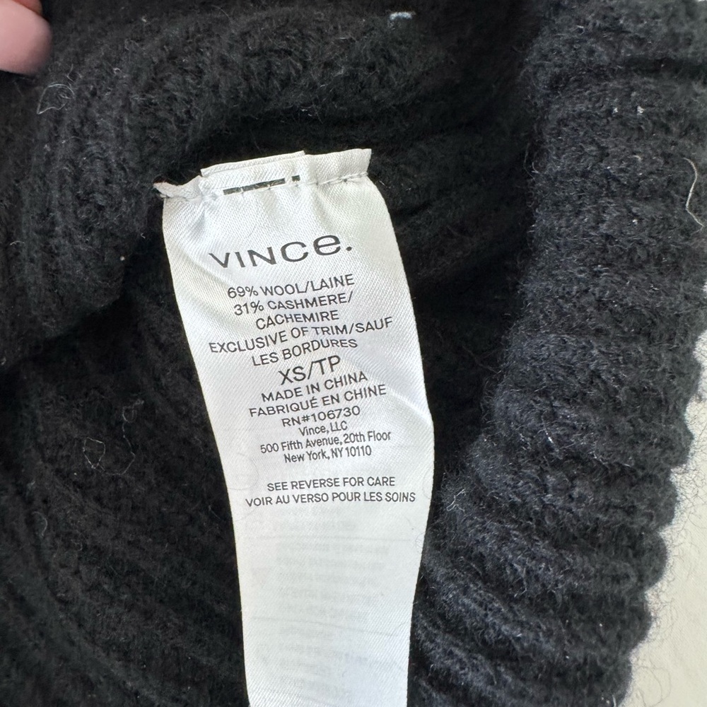 Vince Black Cowl Neck Sweater - Picture 6 of 7